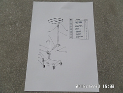 TS-2106 (XH-ODT-F) Тележка для сбора масла под бочку 60л.