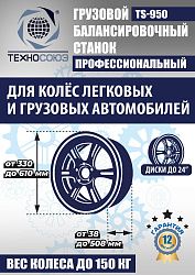 TS-950 Грузовой балансировочный станок 380V